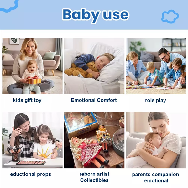 Cute cloth body vinyl reborn doll - Image 9