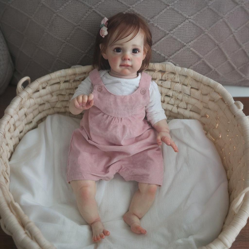 Cute cloth body vinyl reborn doll