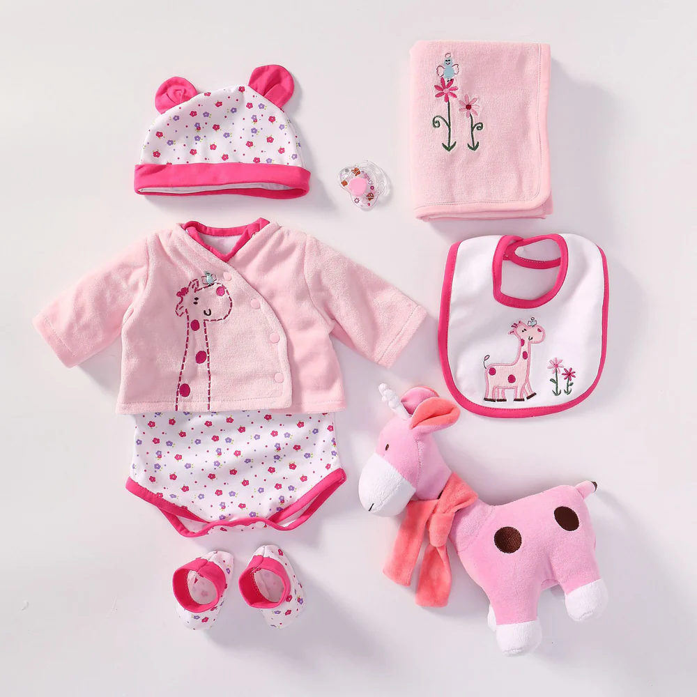 20"-22" Reborn Baby Doll Clothes – Pink Cotton Outfit Set | Custom Design & OEM Baby Doll Clothing Supplier - Image 2