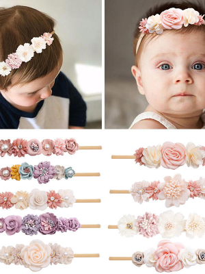 Reborn Baby Doll Flower Headbands – Elastic Nylon Soft Knit Hair Bands | OEM & Wholesale Supplier