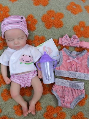 13 Inch 3D Painted Full Silicone Baby Doll – Premium Lifelike Art