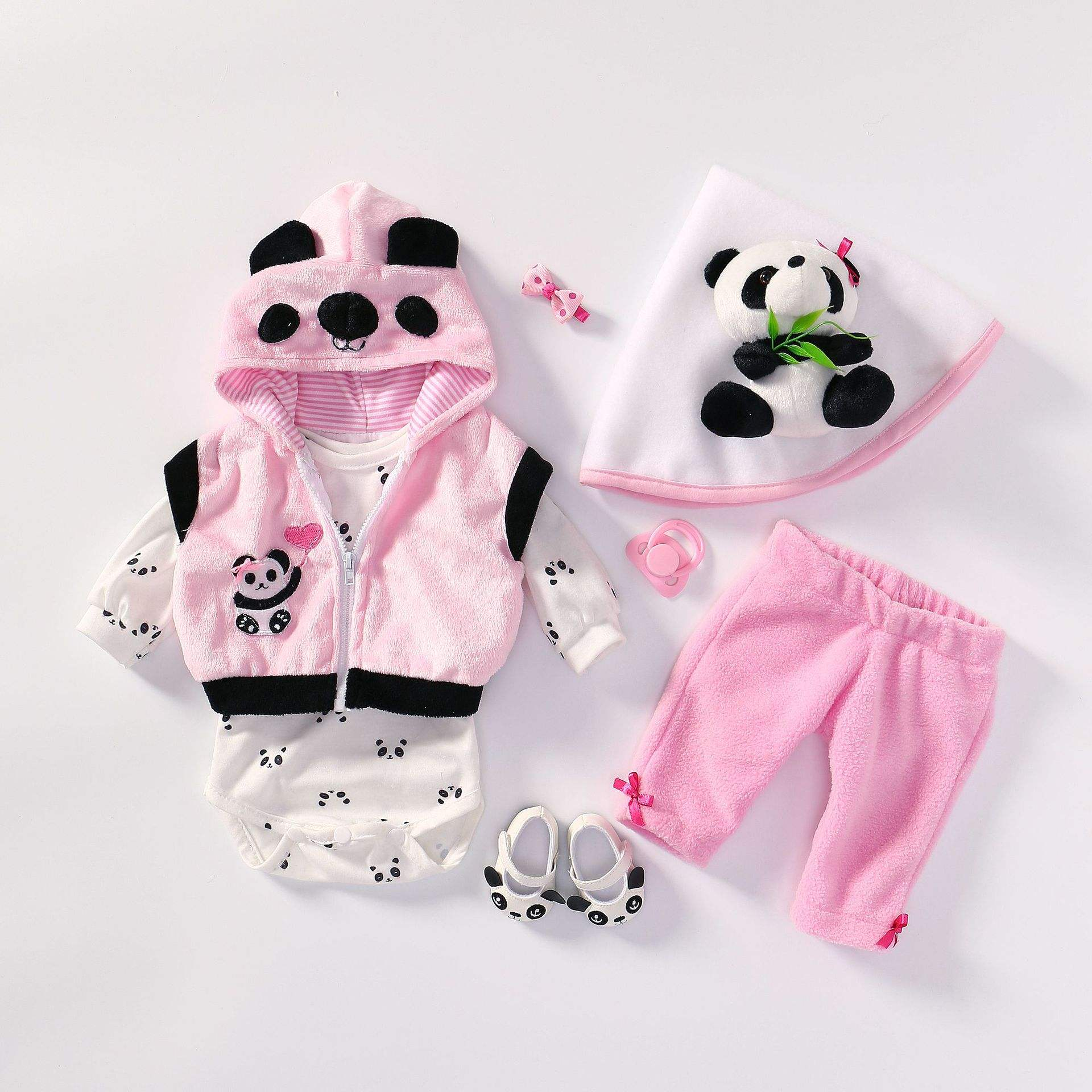 20/22 Inch Full Silicone Reborn Baby Doll Clothes Set | Cartoon Outfit Set