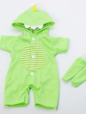 Reborn Baby Doll Clothes Accessories Set – Cartoon Printed Romper Outfit