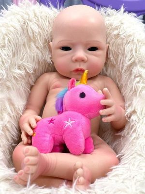 18 Inch Platinum Silicone Reborn Baby Doll – OEM Customizable Therapy & Gift Model