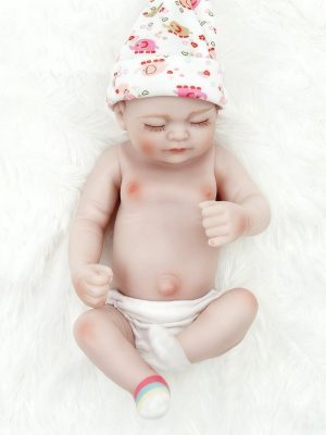 11 inch Full Silicone Bath Baby Doll – Realistic Reborn Mini Doll for Water Play