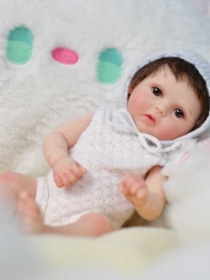 12 inch Solid Silicone Reborn Baby Doll – Open Eyes / Sleeping Version