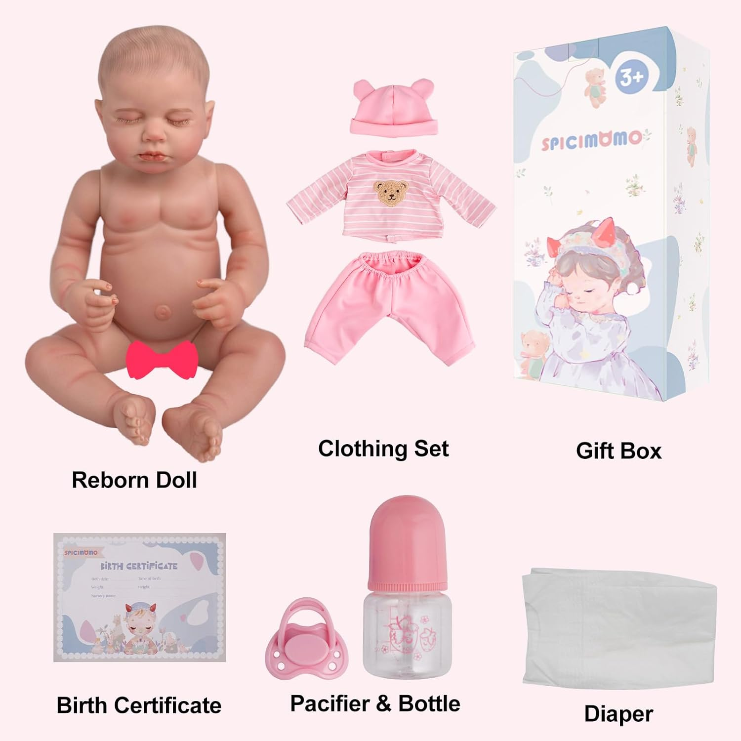 GentleTouch™ 18-Inch Vinyl Reborn Doll with Cloth Body - Image 2