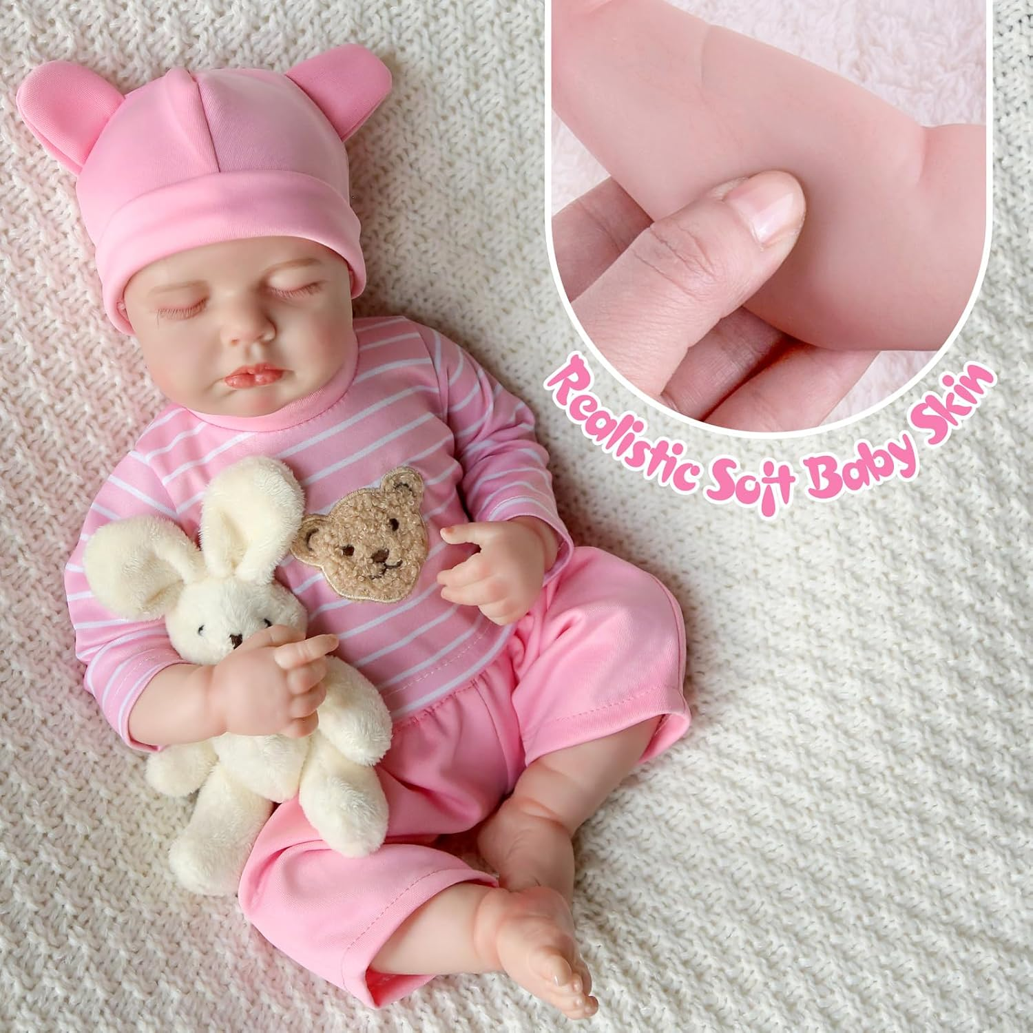 GentleTouch™ 18-Inch Vinyl Reborn Doll with Cloth Body - Image 7