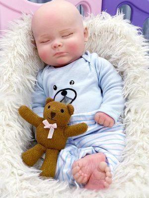 18 Inch Full Silicone Reborn Baby Boy – Realistic Chubby Lifelike Doll