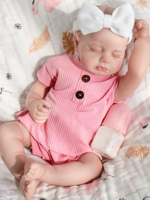Lovely™ 18-Inch Vinyl Reborn Doll with Cloth Body