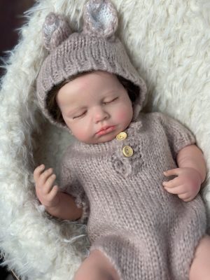 19 inch Full Silicone Sleeping Reborn Baby Girl – Realistic Solid Baby Doll
