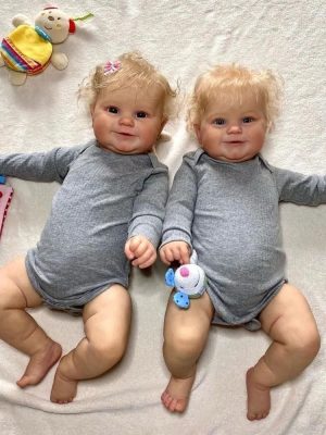 20 Inch Full Vinyl Reborn Baby Girl Doll – Golden Curly Hair